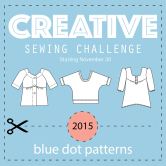 Blue Dot Patterns Creative Sewing Challenge 2015