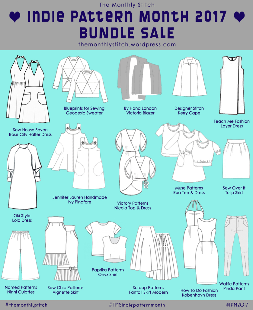 The Monthly Stitch 2017 Indie Pattern Bundle
